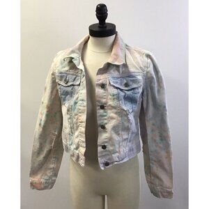 Womans Vintage Tye Dye Jean Jacket Size Medium